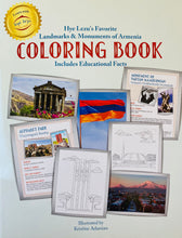 Load image into Gallery viewer, Hye Lezu&#39;s Favorite Landmarks &amp; Monuments of Armenia COLORING BOOK
