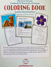 Load image into Gallery viewer, Hye Lezu&#39;s Favorite Landmarks &amp; Monuments of Armenia COLORING BOOK
