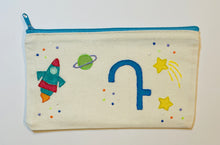 Load image into Gallery viewer, Customized hand drawn pencil pouch: Rocket ship
