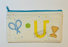 Load image into Gallery viewer, Customized hand drawn pencil pouch: Tennis
