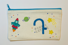 Load image into Gallery viewer, Customized hand drawn pencil pouch: Rocket ship
