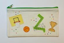 Load image into Gallery viewer, Customized hand drawn pencil pouch: Basketball
